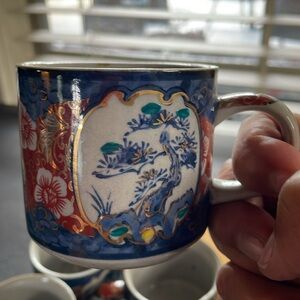 Imperial Imari (Set of 4  Cups) Flower & Tree Design